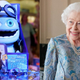 HRM Queen Elizabeth II looks with delight upon her favorite recording artist, Crazy Frog.